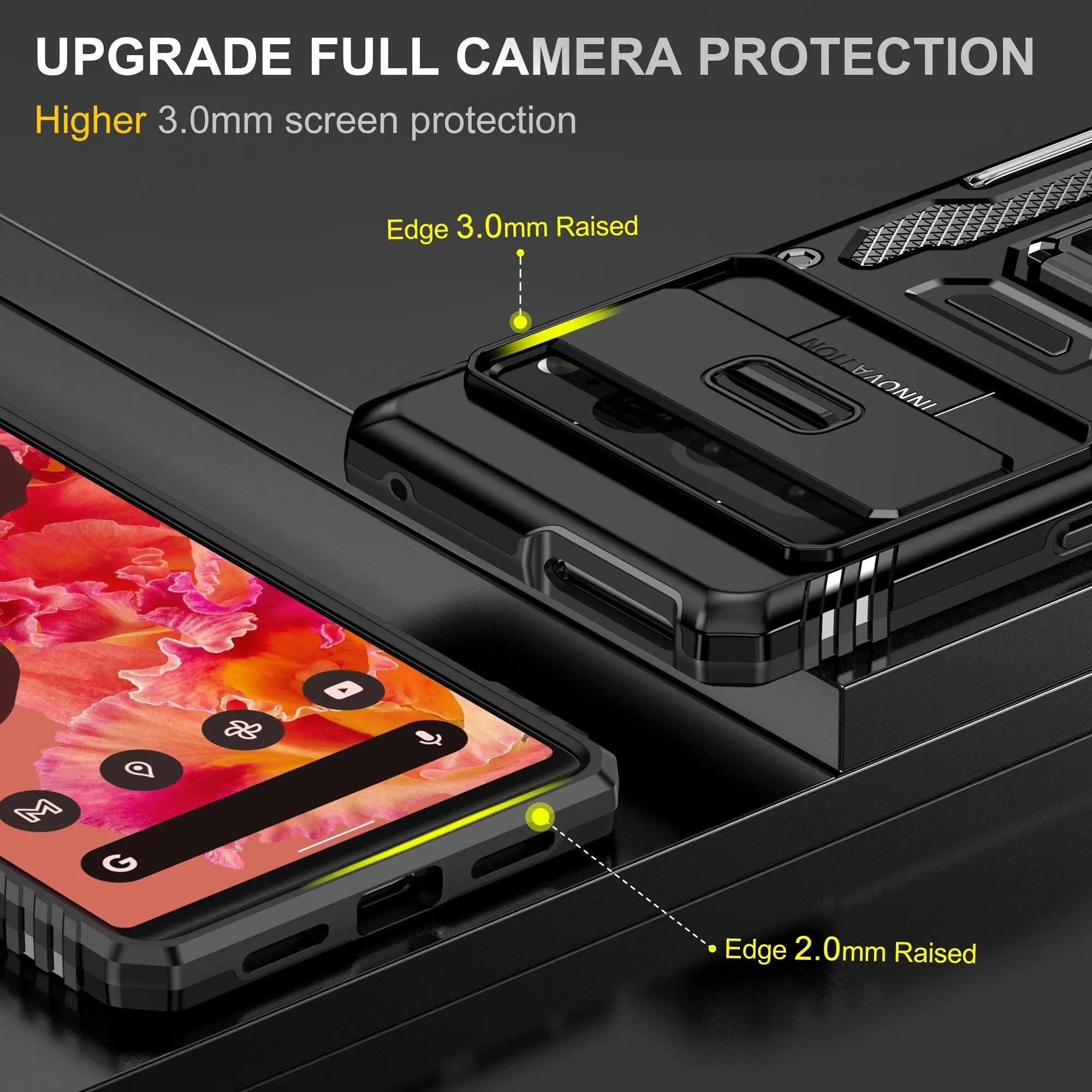 Pinnacle Kickstand Ring Shockproof Case For Google Pixel 7 Pro - Pinnacle Luxuries