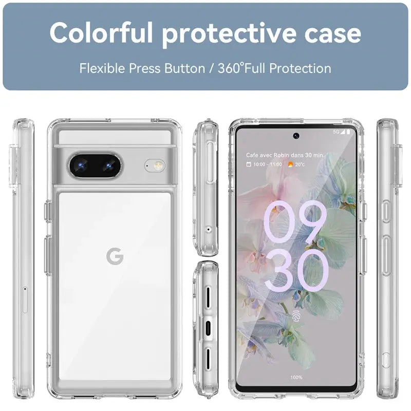 For Google Pixel 7 Case Cover Google Pixel 7 Capa Shockproof Bumper Clear Transparent Multicolour Fundas Google Pixel 7 8 Pro 7A Pinnacle Luxuries