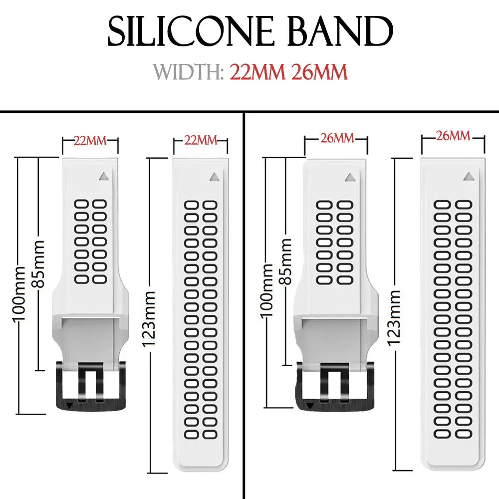 22 26MM Silicone Watchband Strap for Garmin Fenix 7/7Pro/7X/6X/6 Pro/5X/5 Plus/Epix/Forerunner WristStrap Replaceable Bracelet Pinnacle Luxuries