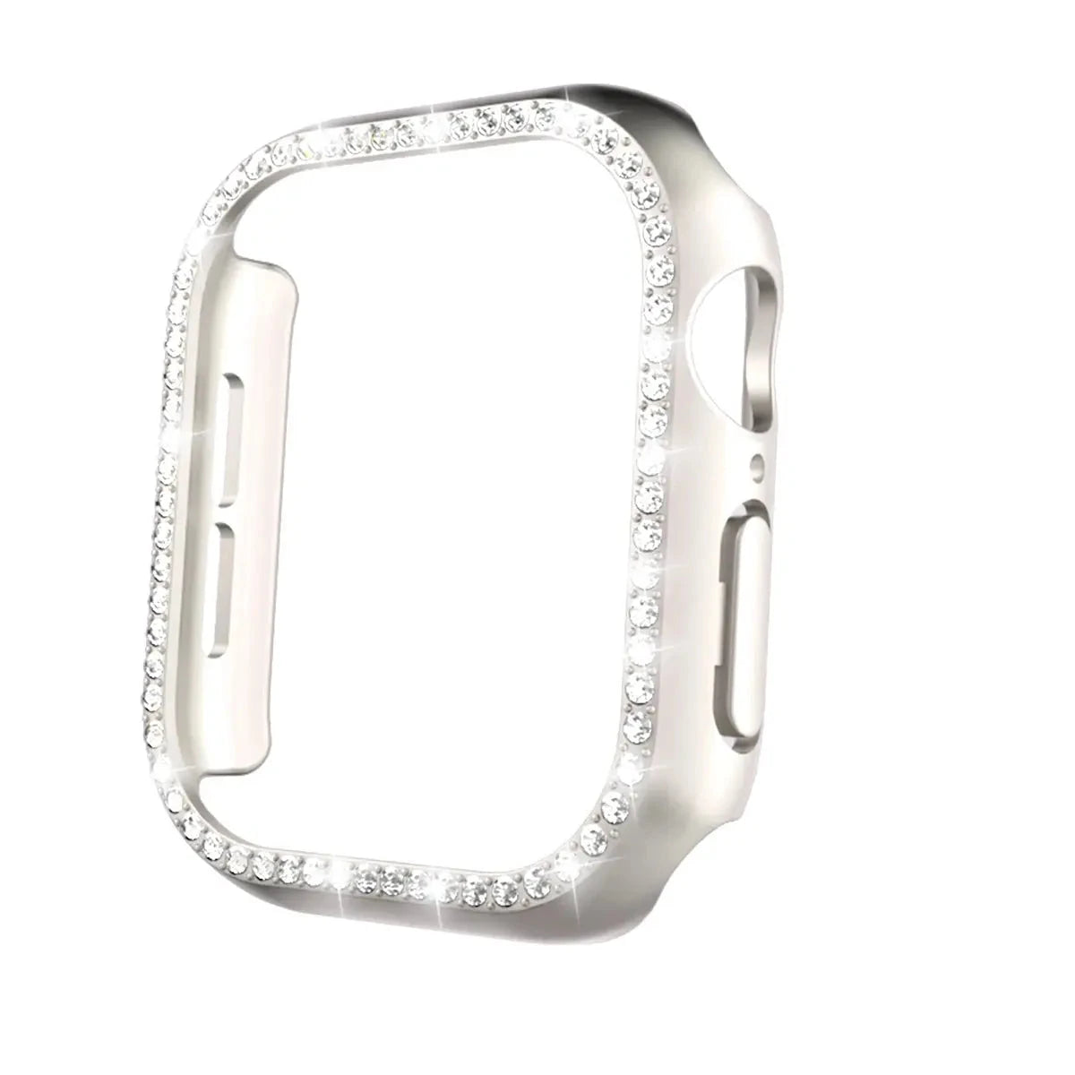 Glass+Diamond Cover For Apple Watch Case 46mm 42mm Bling Bumper Protector for iWatch series 10 46 42 mm WatchCase Pinnacle Luxuries