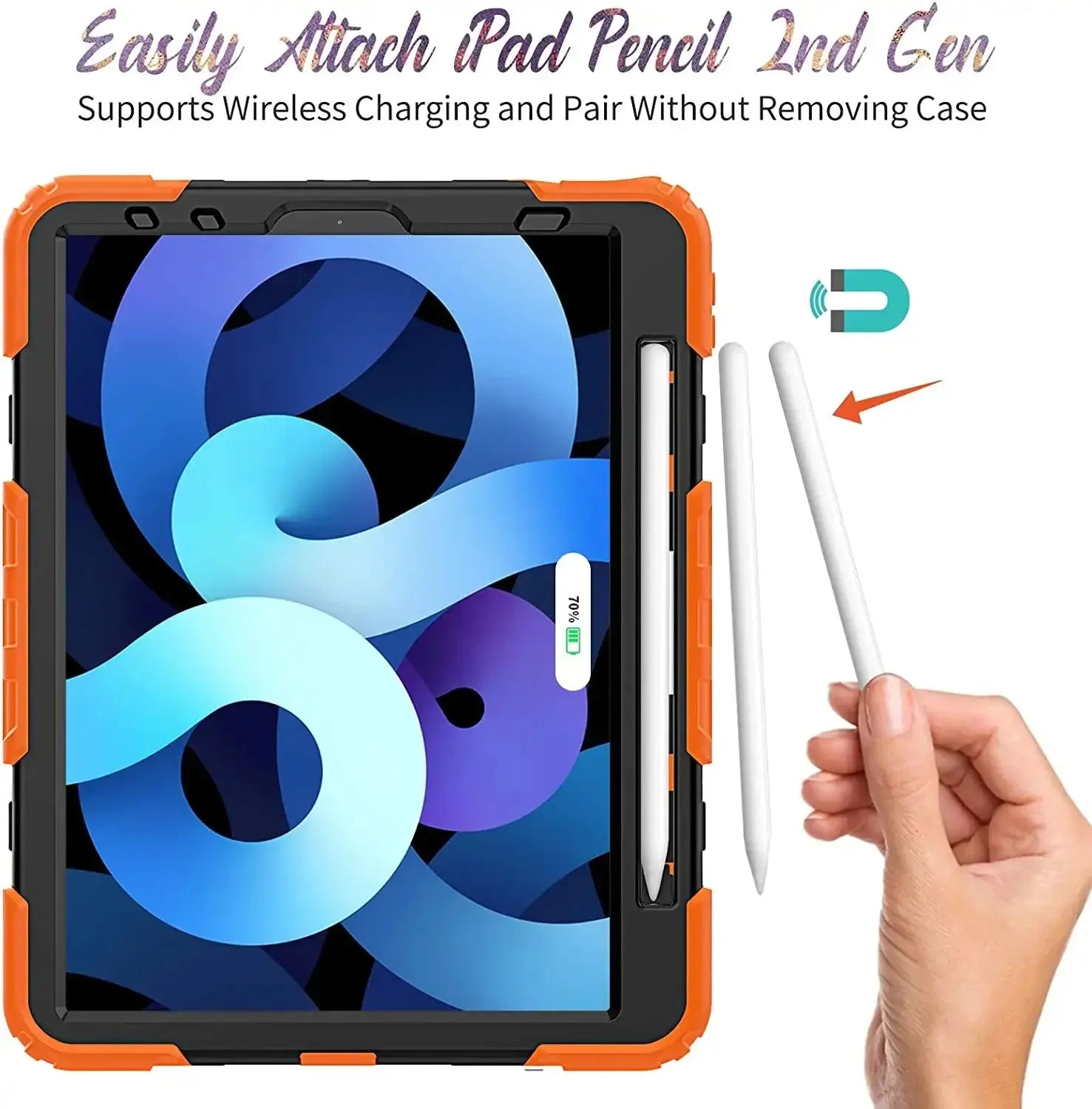 Kickstand Shockproof Case For iPad Air 4 Air 5 10.9 2022 10th Generation Pencil Holder Cover+PET Screen Protector+Shoulder Strap Pinnacle Luxuries