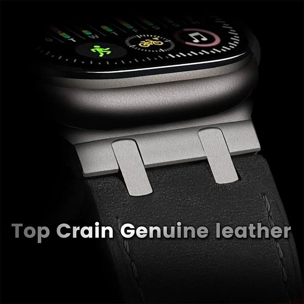 Leather Watch Band for Apple Watch Ultra2 49mm Strap Width 26mm Bracelet for Iwatch Series 10 46mm 9 8 7 45mm 6 5 4 SE 44mm Belt Pinnacle Luxuries