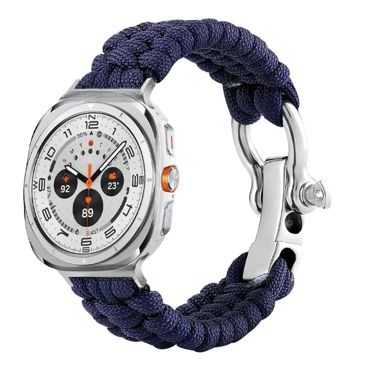 Nylon Paracord Outdoor Band for Samsung Galaxy Watch 7 Ultra 47mm