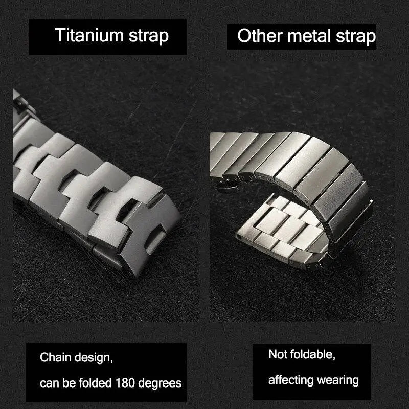 Luxury Titanium Strap for Apple Watch Band Ultra 49mm 45mm 44mm 41mm 38mm Men&#39;s Style Bracelet Correa for IWatch SE 8 7 6 5 4 3 Pinnacle Luxuries