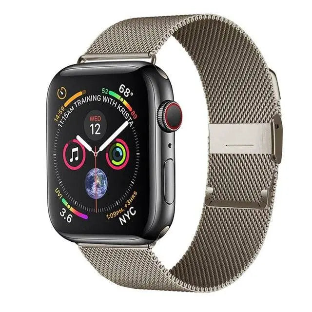 Premium Stainless Steel Mesh Band For Apple Watch SE Series 6 - Pinnacle Luxuries