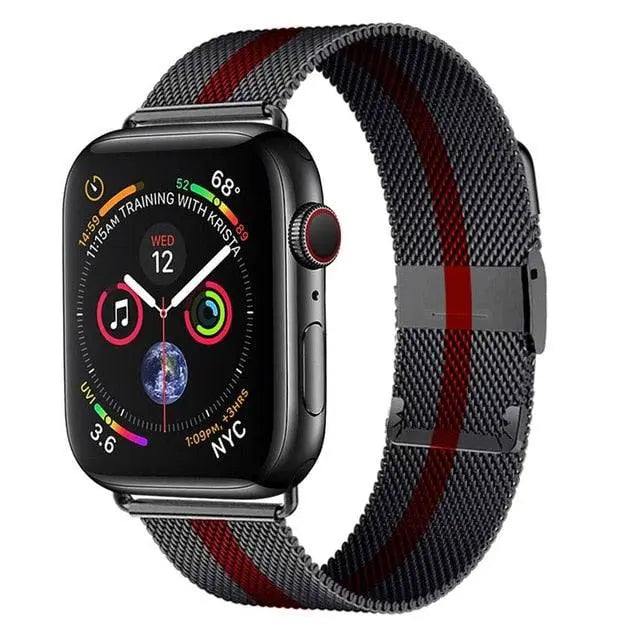 Premium Stainless Steel Mesh Band For Apple Watch SE Series 6 - Pinnacle Luxuries