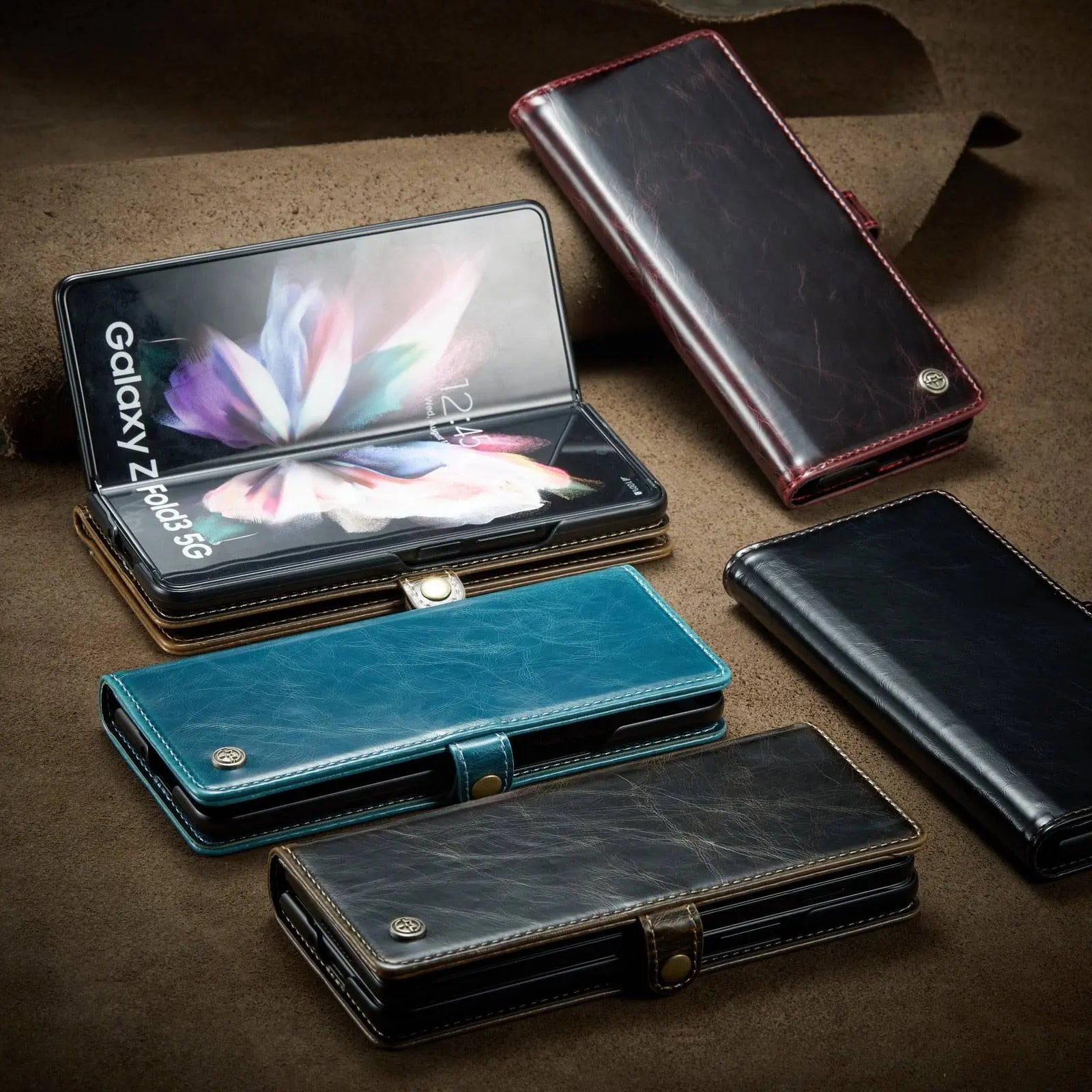 Premium Custom Genuine Leather Case For Samsung Galaxy Z Fold 3 5G - Pinnacle Luxuries