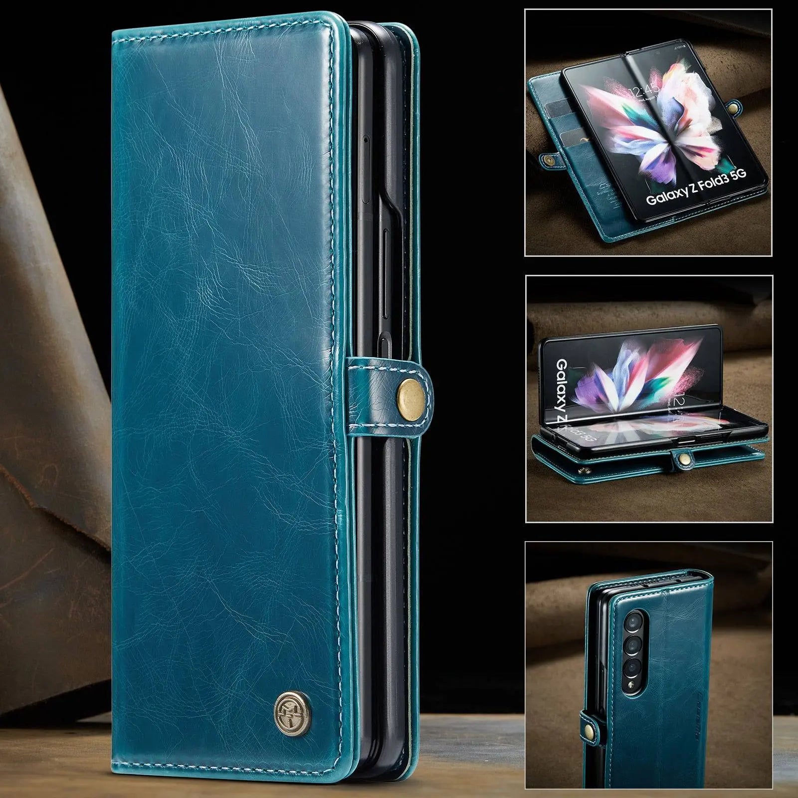 Premium Custom Genuine Leather Case For Samsung Galaxy Z Fold 3 5G - Pinnacle Luxuries